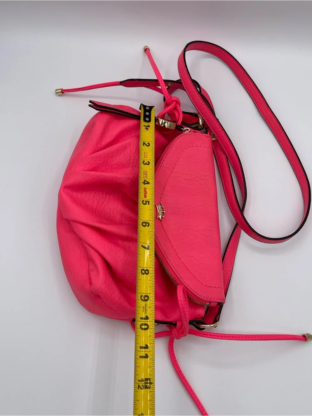 Juicy Couture Hot Pink Crown Charm Crossbody Bag